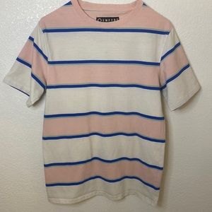 Medium, Empyre, casual men’s pink, white and blue shirt.